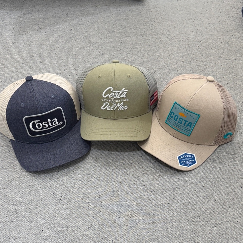 Costa Men's Trucker Hat Set - Navy, Olive, Beige